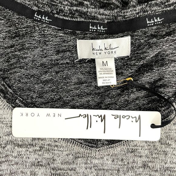 New Nicole Miller Knit V-Neck Color Block Top Women's Size Medium - Picture 3 of 7